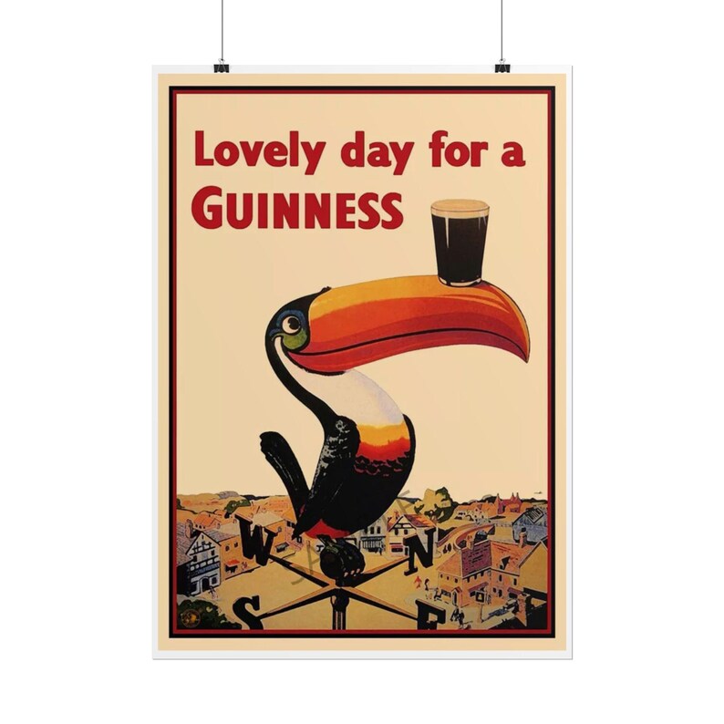 Vintage Guinness Toucan Poster – Retro Pub Wall Art image 6