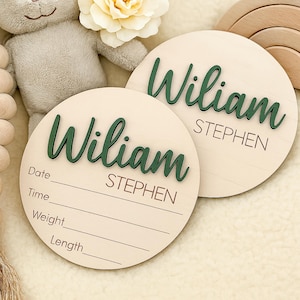 Personalized Birth Announcement Sign for hospital, Baby Name Sign, Birth Stats Baby Announcement Sign, Newborn Name Wood Sign, Name Plate