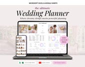 Wedding Spreadsheet, Wedding Budget Planner , Guest List & Seating Chart, Task and Vendor Organizer, Excel and Google Sheets Template