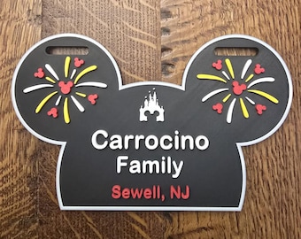 Plaque personnalisée pour poussette Disney - Plaque nominative personnalisée pour votre famille