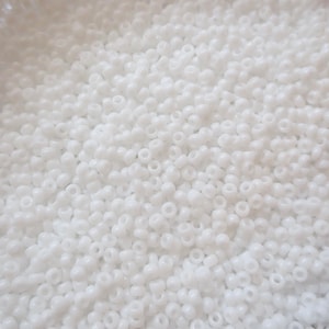 Miyuki Seed Beads - Opaque White - Size 11/0 - Select 10, 15 or 30 grams