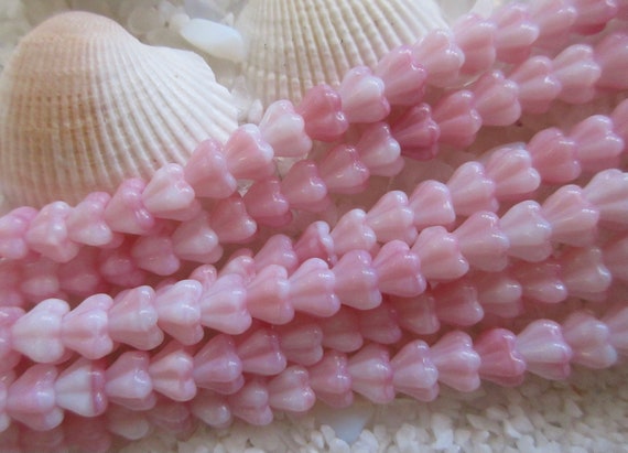 HEARTS GLASS BEADS BELL STRAND HEARTS GLASS BEADS BELL STRAND