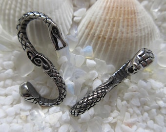Stainless Steel S Hook Snake Clasp - Antique Silver - 27x14mm - 1 pc