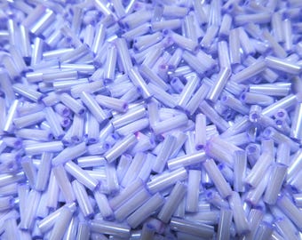 FGB Premium Bugle Beads - 6mm - Lilac Ceylon