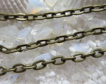 Iron Antique Bronze Cable Chain - 5.9 x 3.9 mm - Sold by the Meter, select 1, 3 or 6 Meters