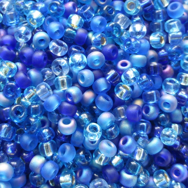 Miyuki Seed Beads - Blue Bliss Mix - Size 8/0 - Select 10, 20 or 30 grams