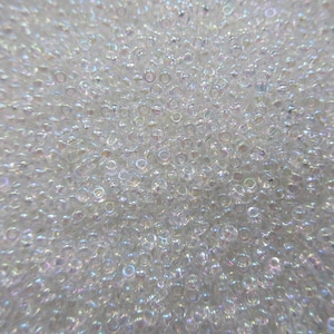 Miyuki Seed Beads - Crystal AB - Size 11/0 - Select 10, 15 or 30 grams