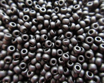 Miyuki Seed Beads - Semi Frosted Black - Size 8/0 - Select 10, 15 or 30 grams