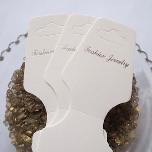 Cardboard Fold Over Display Cards - 1 3/4” x 4 3/4” - White - Select 20, 30, 40 or 50 pcs