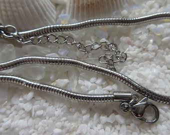 Stainless Steel Snake Necklace - 19.7 inch (50CM) - 2.4mm