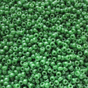Miyuki Seed Beads - Opaque Green Luster - Size 11/0 - Select 10, 15 or 30 Grams