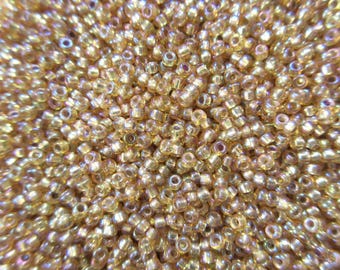 Miyuki Seed Beads - Silver Lined Gold AB - Size 11/0 - Select 10, 15 or 30 grams