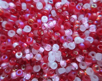 Miyuki Seed Beads - Red Hot Mix - Size 8/0 - Select 10, 20 or 30 Grams