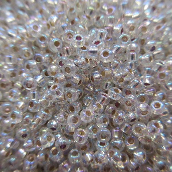 Miyuki Seed Bead - Silver Lined Crystal AB - 11/0 - Select 10, 20 or 30 grams