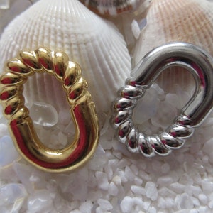 Stainless Steel Oval Linking Rings - Ion Plating - Polished - 24.5x17mm - Select Gold or Steel