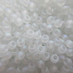 Miyuki Seed Bead - Matte Crystal AB - 8/0 - Select 10, 15 or 30 grams