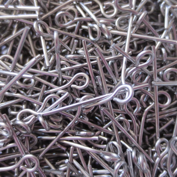 Stainless Steel Eye Pins  -  25 mm - 20 gauge - Select 100, 200 or 500 pcs