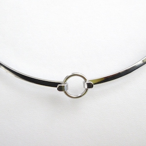 Stainless Steel Ridgid Choker Necklace - 17” Diameter - 4mm - High Polish Steel