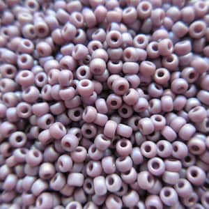Miyuki Seed Bead - Matte Opaque Mauve AB - 8/0 - Select 10, 15 or 30 grams