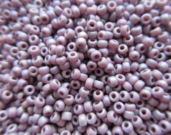 Miyuki Seed Bead - Matte Opaque Mauve AB - 8/0 - Select 10, 20 or 30 grams