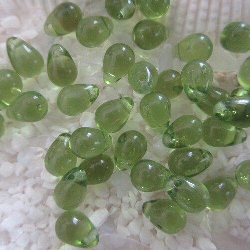 Czech Glass Tear Drop Beads Siam 5 X 7mm Select 50 or - Etsy