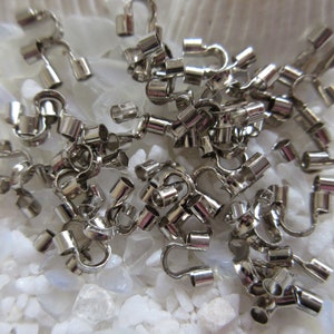 Brass Wire Guardian - 5mm x 6mm - Platinum Color - 50 pcs