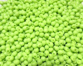 Miyuki Drop Beads - 3.4 mm -  Opaque Chartreuse  - Select 10, 20 or 30 grams