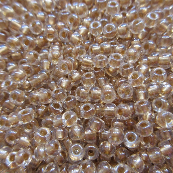 Miyuki Seed Bead - Sparkling Metallic Gold Lined Crystal - 8/0 - Select 10, 20 or 30 grams