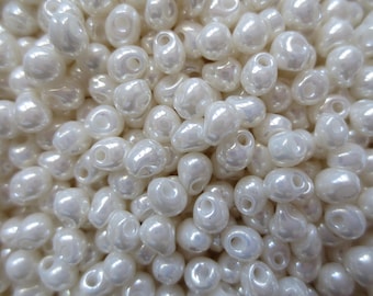 Miyuki Drop Beads - 3.4 mm -  Cream Ceylon - Select 10, 20 or 30 grams