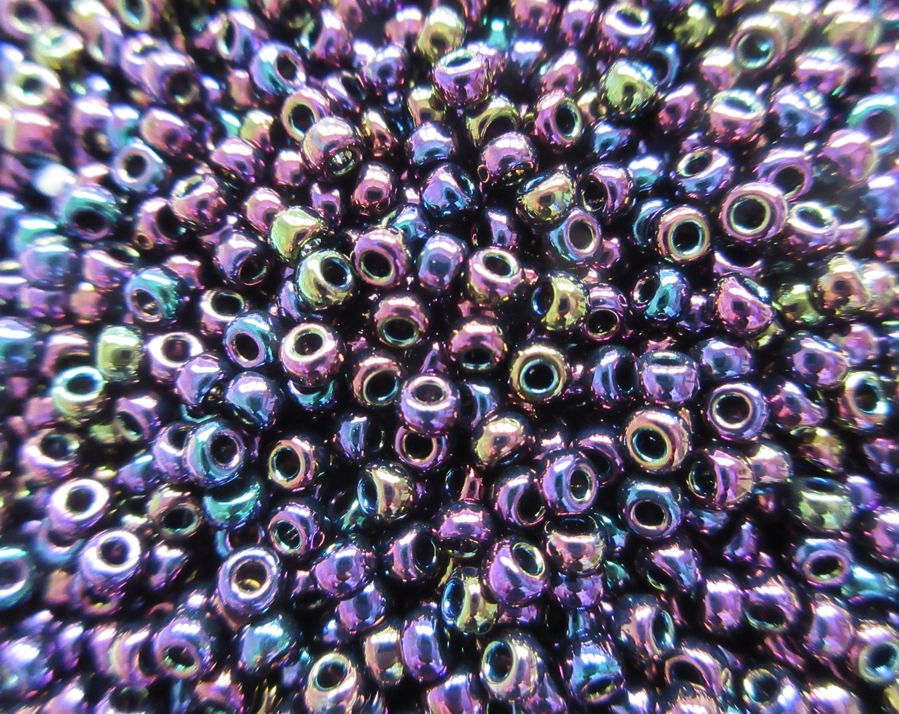 8-454, Miyuki 22g Metallic Dark Plum Iris 8-454, Miyuki 22g Metallic Dark Plum Iris