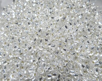 Miyuki Seed Beads - Silverlined Crystal - 8/0 - Select 10, 15 or 30 grams
