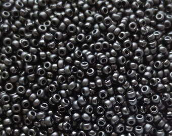 Miyuki Seed Beads - Semi Frosted Black - Size 11/0 - Select 10, 20 or 30 grams