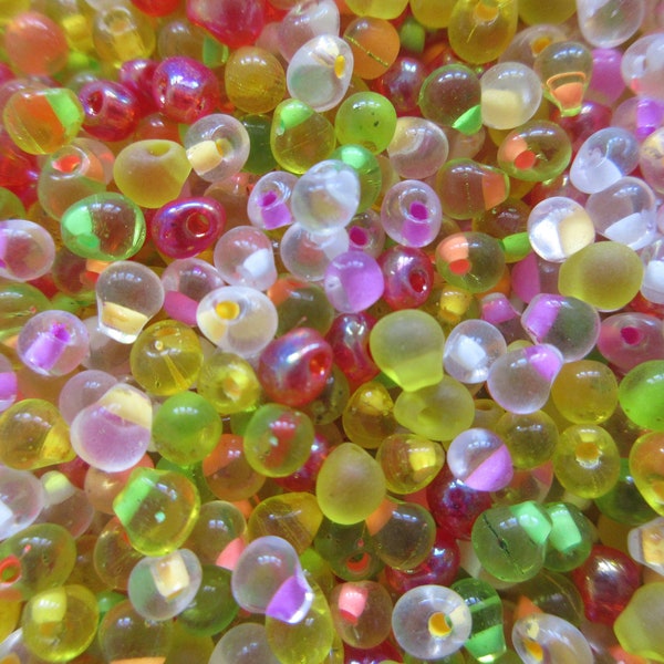 Miyuki Drop Beads - 3.4 mm -  Flamingo Road Mix - Select 10, 20 or 30 grams