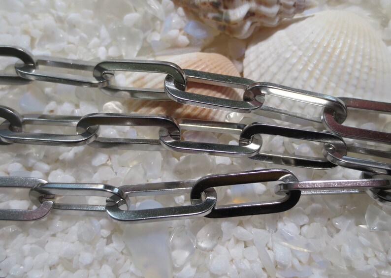 Stainless Steel Paper Clip Chain SELECT 18 20 24 Inch Etsy