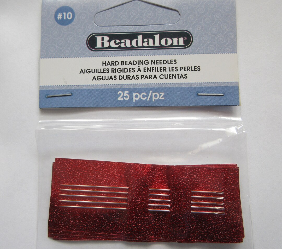 Beadalon Beading Needles 25 Pc Package Size 10 Etsy