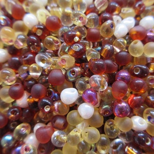 Miyuki Drop Beads - 3.4 mm -  Golden Grains - Select 10, 20 or 30 grams