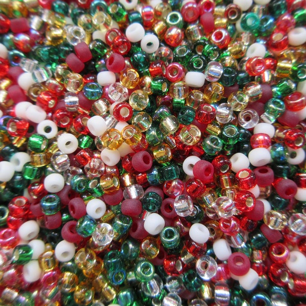 Miyuki Seed Beads - Christmas Mix - Size 8/0 - Select 10, 20 or 30 grams