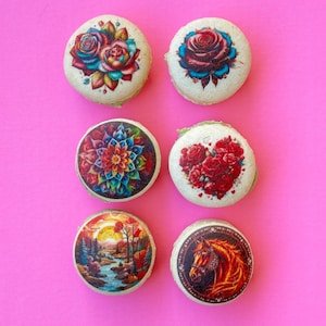 Handgemachte Macaron Geschenkbox - 7 französische Macarons, Luxusaromen