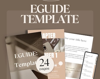 Editable Eguide Template for Canva | Aesthetic eGuide Template | Digital Product Creator | Coaching Workbook | Clean Girl | Aesthetic