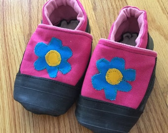 Outdoor Kids Shoes Minimalist Soft Soled Sandals Toddler Slippers, Rubber Soles / Spring Mud & Muck Shoes, Flowers, Waldorf School Shoes