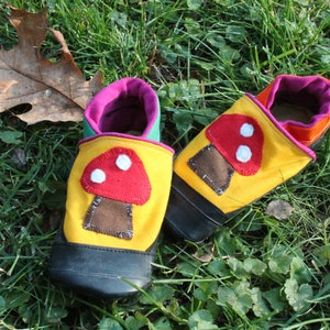 Outdoor Kids Shoes Minimalist Soft Soled Sandals Toddler Slippers Rubber Soles / Spring Mud & Muck Shoes, Toadstool, Waldorf School Shoes image 3