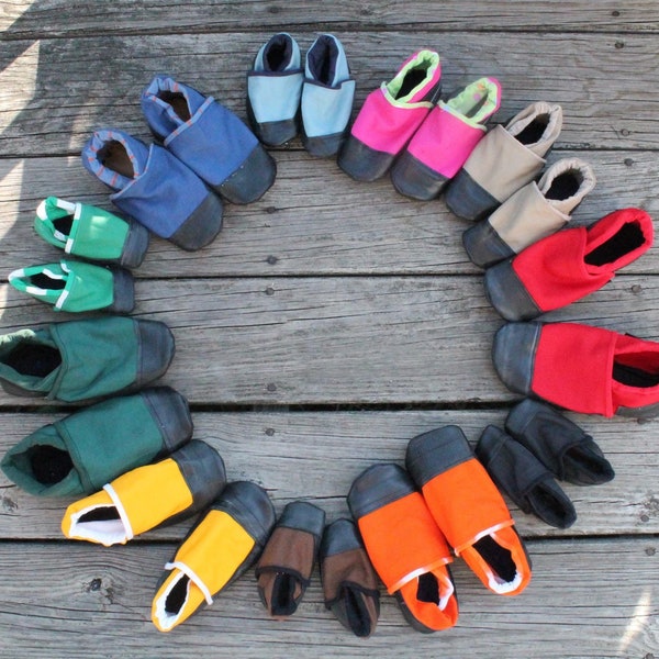 Outdoor Kids Shoes, Minimalist Soft Soled Shoes, Barefoot, Toddler, Vegan Shoes Rubber Soles, Muck Shoes, Waldorf School / Mighty Muck Shoes