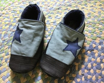 Outdoor Kids Shoes, Minimalist Soft Soled Sandals, Little Stars, Toddler Slippers Rubber Soles / Spring Mud & Muck Shoes, All Star,