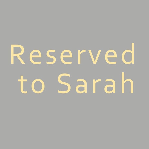 Reserved to Sarah: Children's tableware