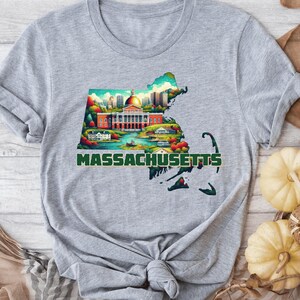 Massachusetts T-shirt, Massachusetts State Tee, Massachusetts Souvenir, Massachusetts  Family Tee, MassachusettsTrip Gift, State T-shirt