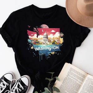 Washington Graphic T-shirt, Washington DC Sweatshirt, Washington Souvenir, Washington School Trip, Washington Gift , Washington Capital Tee