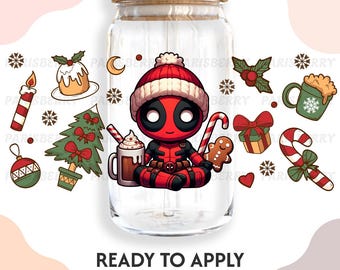 Vinilo adhesivo UV 004 UVDTF para vasos / Listo para aplicar / Alta calidad / Impreso internamente / Fácil aplicación / Transferencia para vasos / Se adapta a vasos de 16 oz