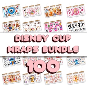100 Dxsney Mystery 16 Unzen UVDTF Cup Wraps Bundle