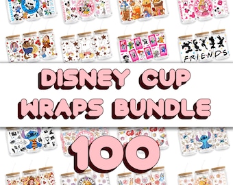 100 Dxsney Mystery 16oz UVDTF Cup Wraps Bundle