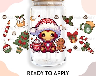 Vinilo adhesivo UV 007 UVDTF para vasos / Listo para aplicar / Alta calidad / Impreso internamente / Fácil aplicación / Transferencia para vasos / Se adapta a vasos de 16 oz